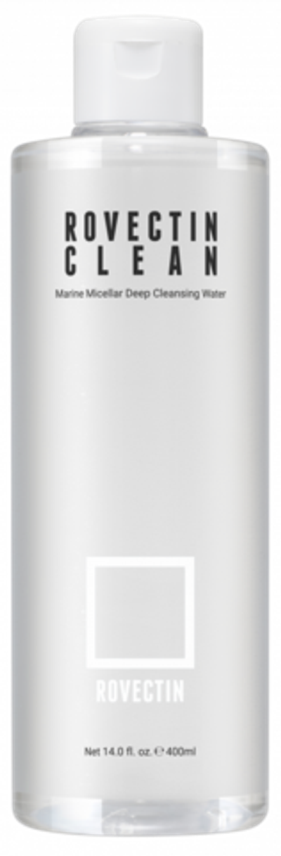 Жидкость для снятия макияжа и очищения кожи ROVECTIN Clean Micellar Marine Deep Cleansing Water, 400 мл.