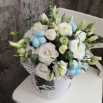 Букет из эустом «Лазурные небеса»