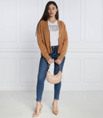 Хлопковый кардиган Liu Jo - коричневый(MF3030 MS009)