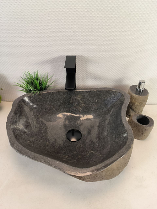 Раковина из речного камня RS-65624 51*41*15 0857
