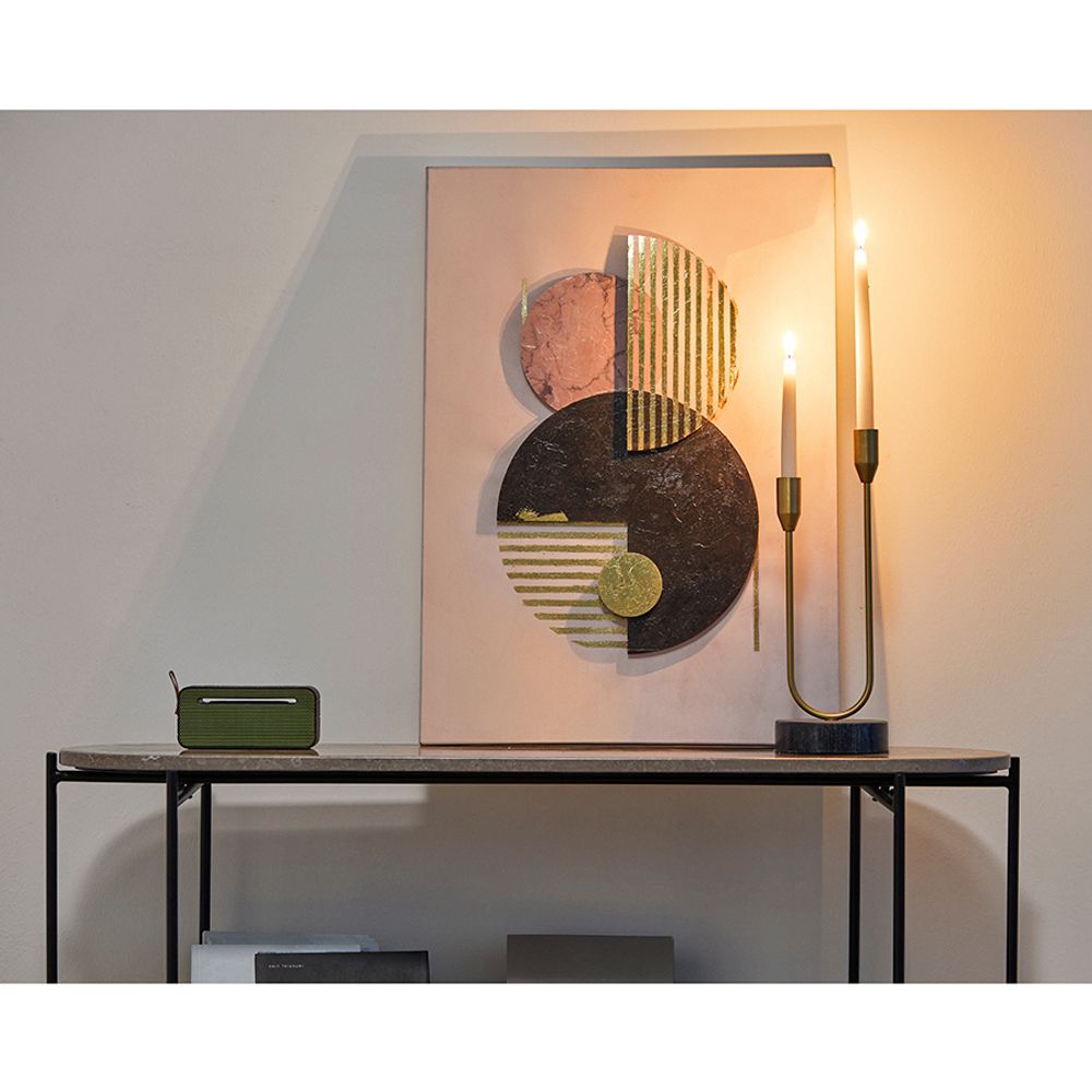 Подсвечник Dobbel, 37 см, черный/золотой