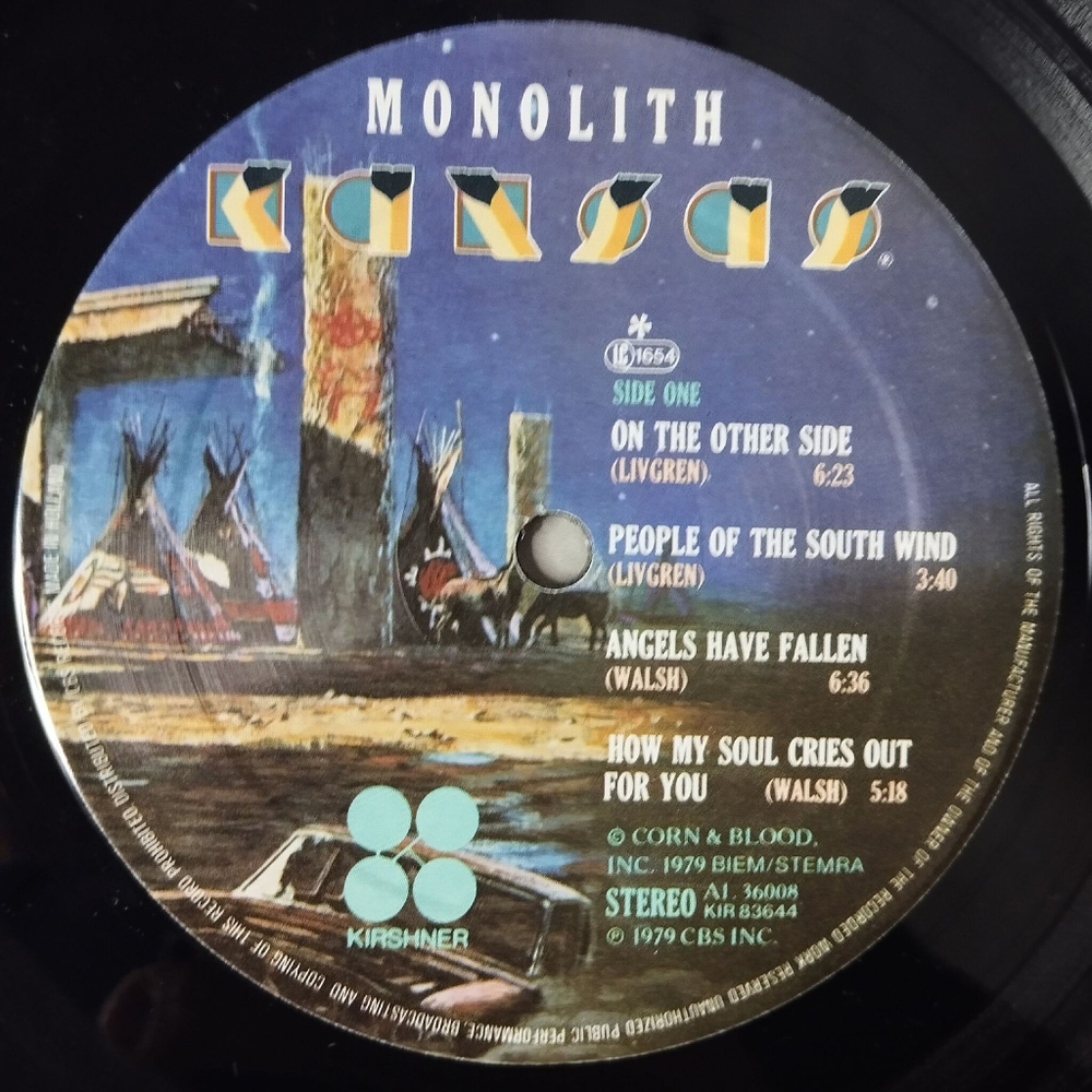 Винтажная виниловая пластинка LP Kansas Monolith (Holland 1979)