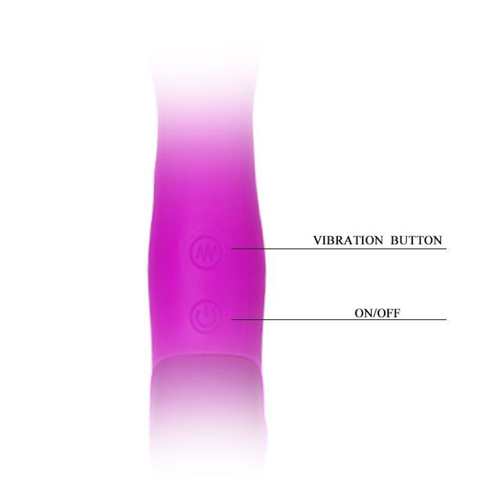 Безремневой перезаряжаемый вибрострапон Angelo - 18,7 см. (Цвет: лиловый)