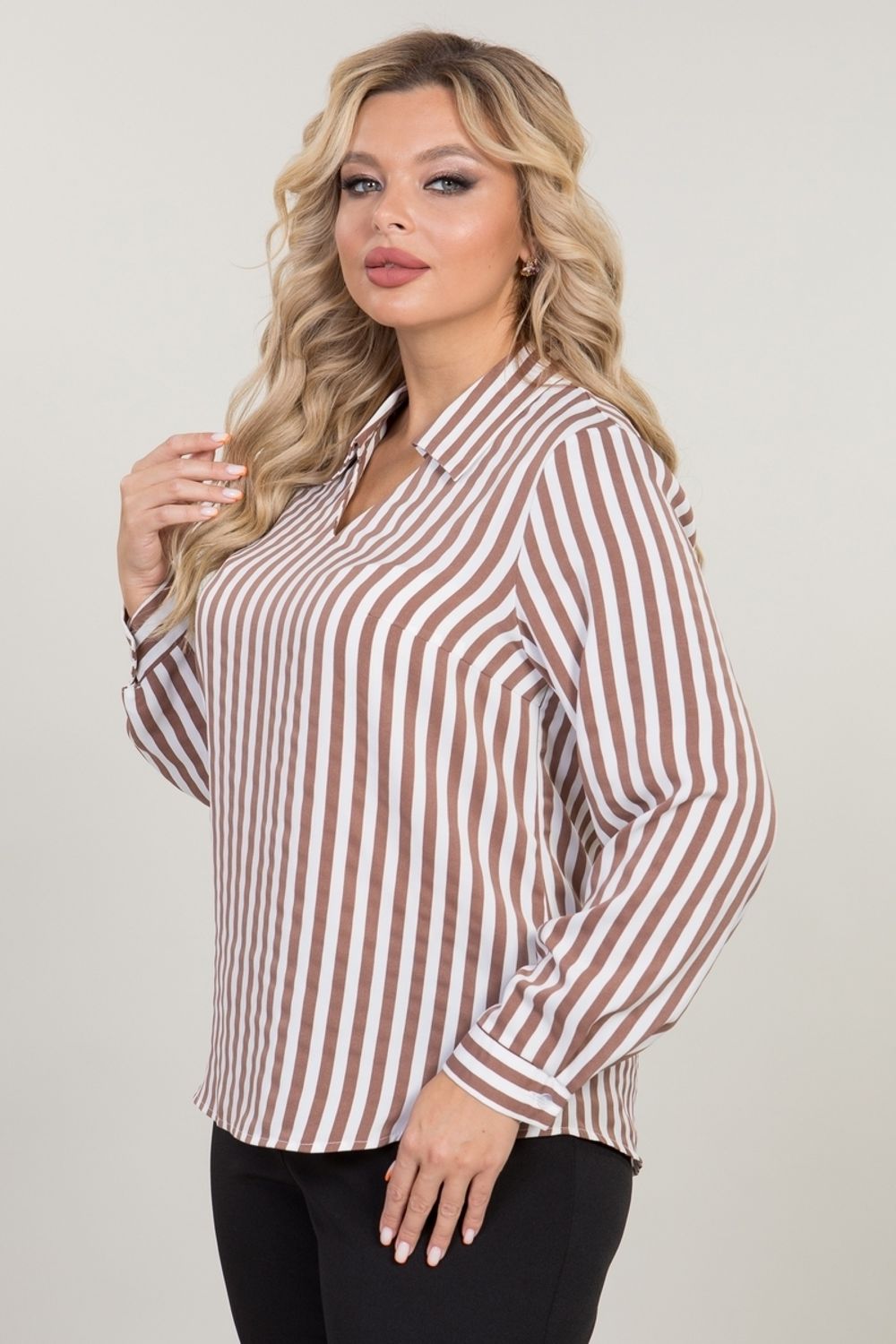 Блузка 1172 синие полоски Novita (Акция)