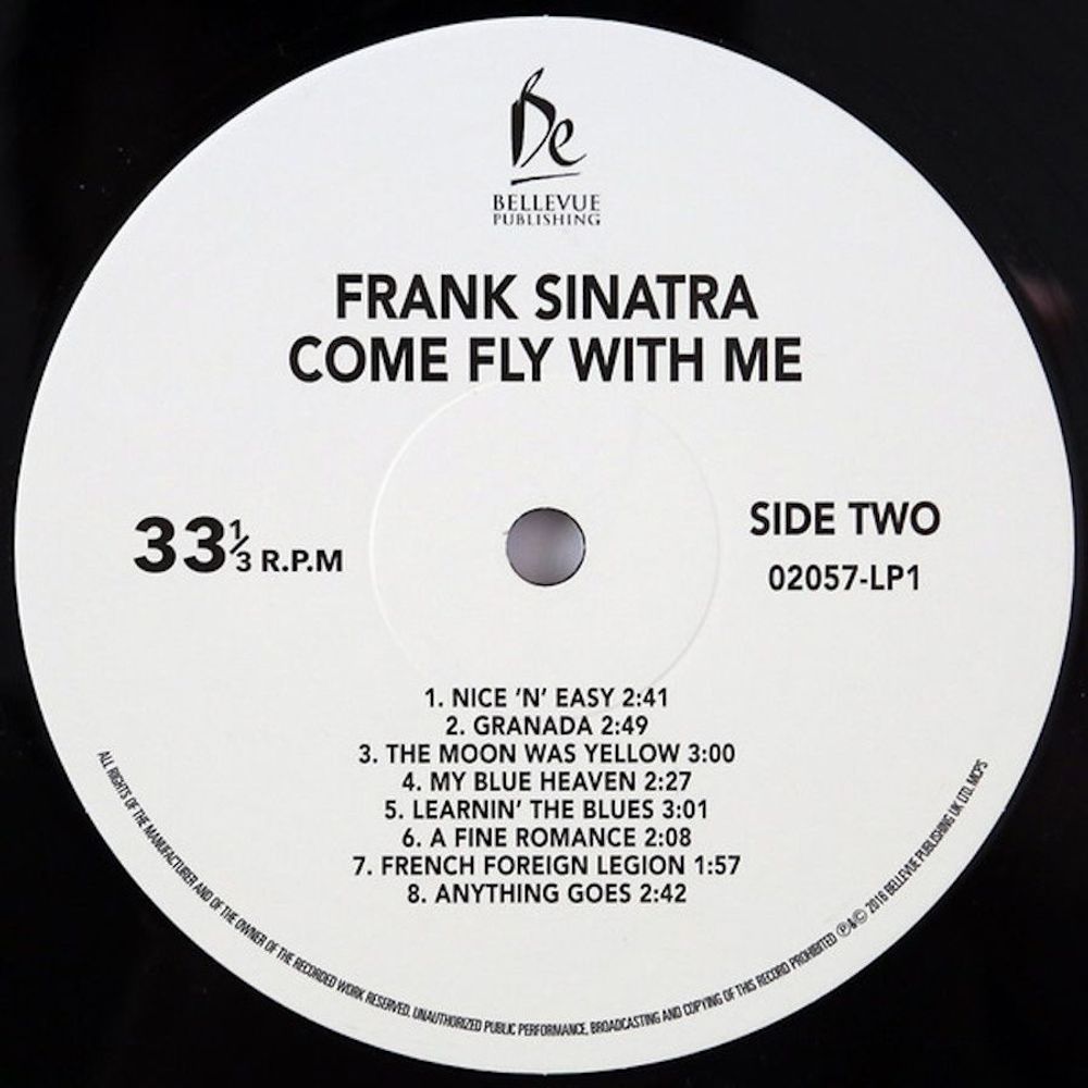 Frank Sinatra. Come Fly With Me (2 LP) Новая запечатанная виниловая пластинка