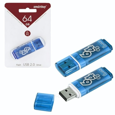 Флеш-накопитель 64 Gb Smartbuy Glossy Blue
