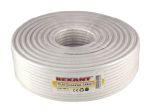 Кабель коаксиальный RG-6U, 75Ом, Cu/Al/Cu, 64%, 100м, INDOOR, белый REXANT