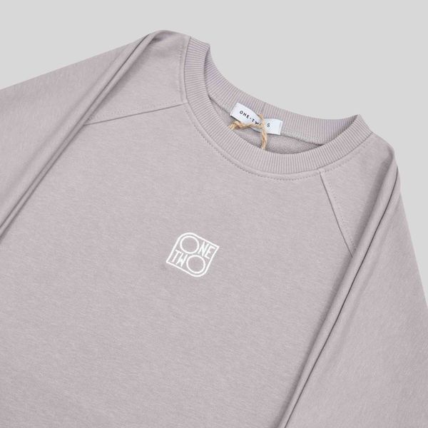 Толстовка Raglan Sweatshirt Logo Opal Grey - фото 2