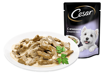 Cesar с ягненком в сырном соусе, пауч 85 гр