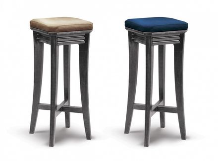 Табурет Президент Сильвер массив ясень мягкий верх (Ткань Vilvet Lux,48 Velvet-Lux)