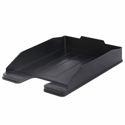 Лоток горизонтальный для бумаг BRAUBERG ECONOMY, 340×255×60 мм, черный, 6 штук в комплекте.