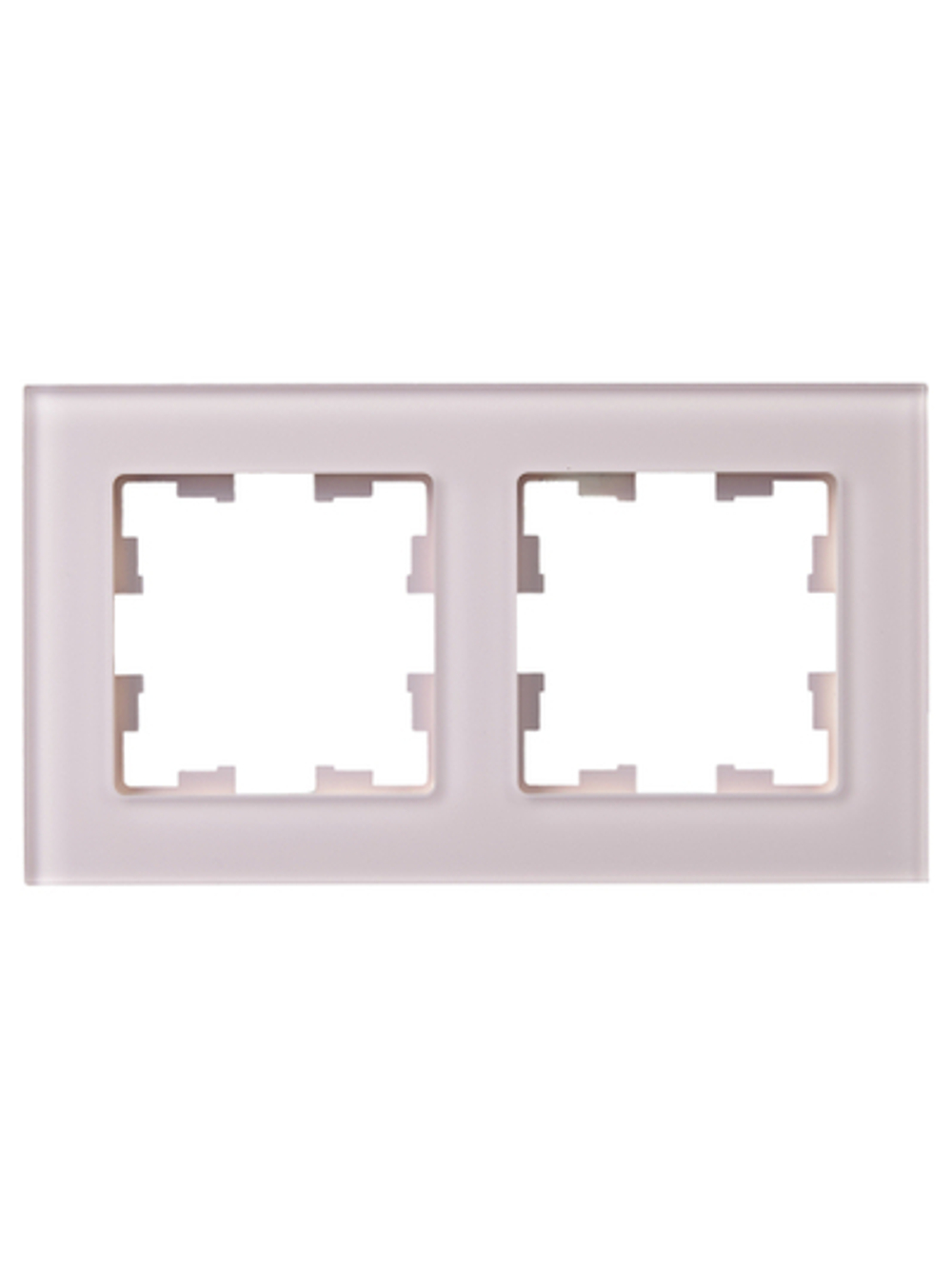 BRITE Рамка 2-местная РУ-2-2-Бр стекло розовый матовый IEK