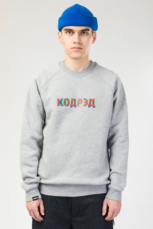 Толстовка-крюнек Firm RGB Pair Серый Меланж - фото 1