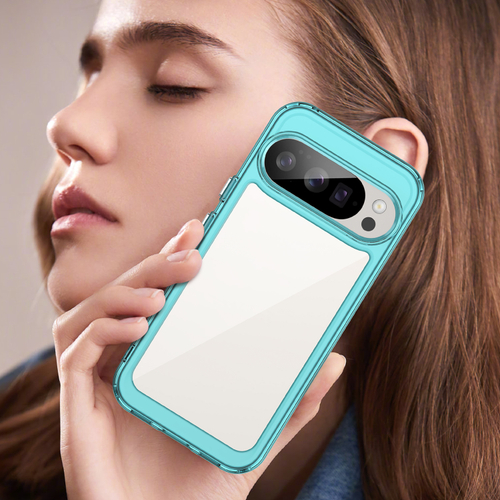 Противоударный чехол для смартфона Google Pixel 10 и 10 Pro, усиленные защитные рамки бирюзового цвета