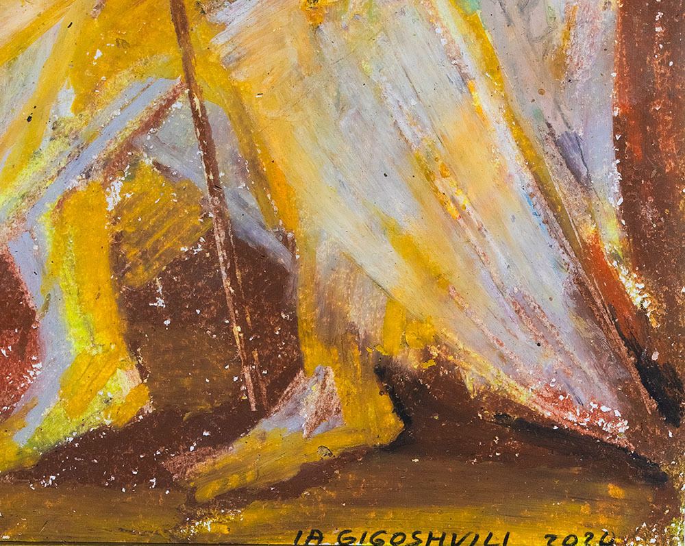 Гигошвили И. Иллюстрация к I и II Книгам Царств. Бумага, масляная пастель. 2020.