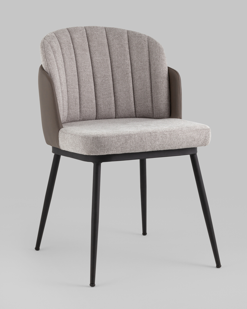 Стул Пенелопа рогожка серый с серой экокожей 2 шт.