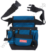 ЗУБР нейлоновая, поясная сумка для инструментов с 9 карманами и держателем для молотка (38632)