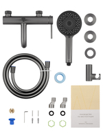 Смеситель для ванны с душем WONZON & WOGHAND STICK, Темный графит (WW-88639017-BGM)