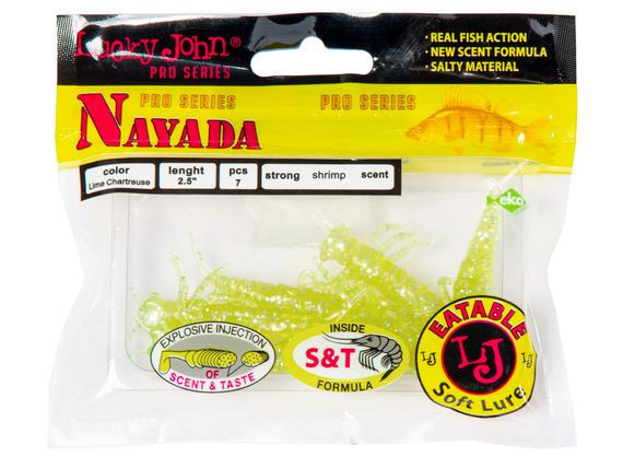 Твистеры съедобные LJ Pro Series NAYADA 3.0in (7,62 см), цв. 071, 7 шт.