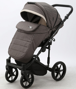 Детская коляска Adamex Rimini 2 в 1 RI85-TIP ШОКОЛАД+Т.КОРИЧНЕВ.КОЖА+СВ.БЕЖ.ОТДЕЛКА