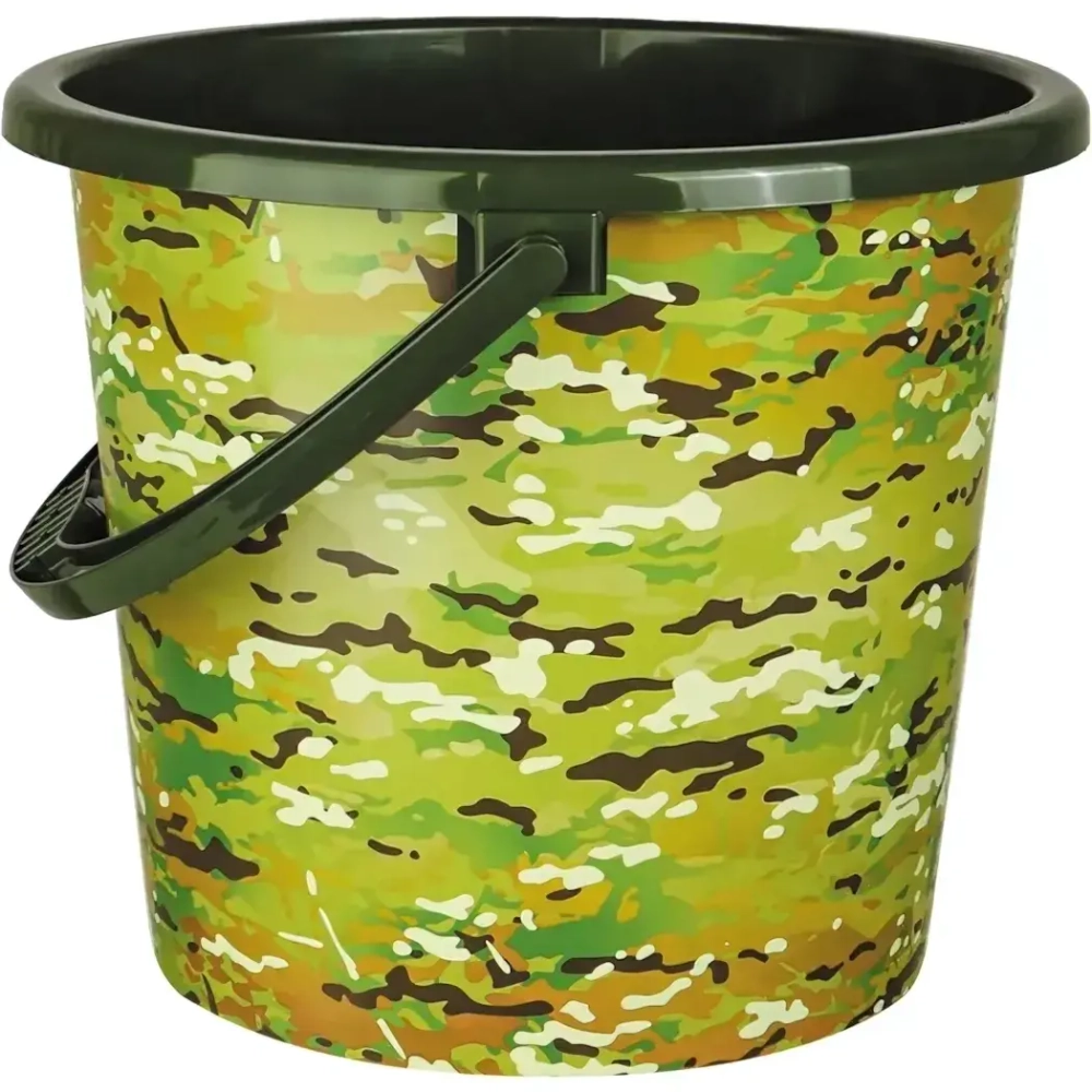 Ведро Камуфляж 10л пластиковое Мультикам (Арт. ВР-7808) НС