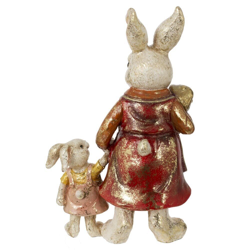 GAEM Фигурка декоративная "Зайчиха с зайчонком", L14 W7,5 H21,5 см