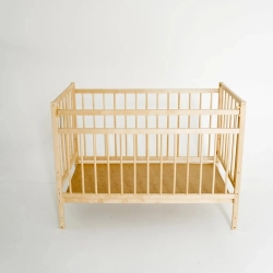 Кроватка детская Промтекс Мини ПЛК натуральный колесо