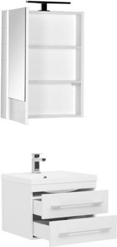 Комплект мебели для ванной Aquanet Нота 58 белый (камерино)
