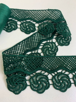 Тесьма плетеная,  5,5см, зеленый темный, плотная AF