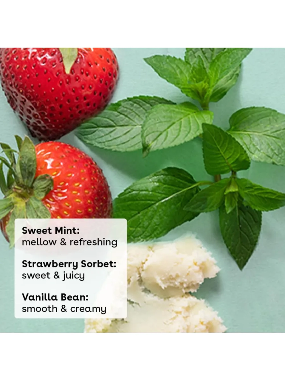 Бальзам для губ 8 ваниль, клубника и сладкая мята