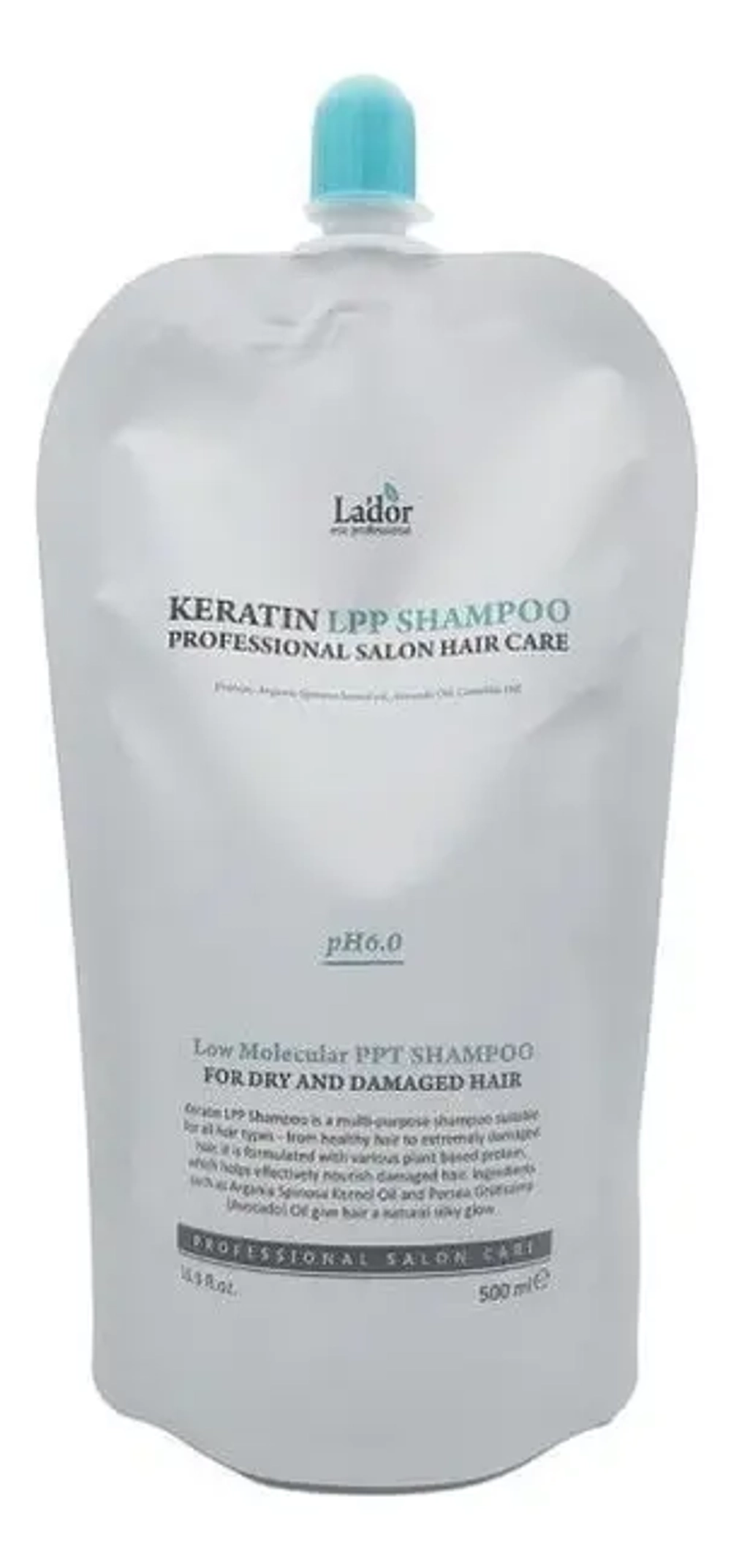 Lador Шампунь для волос кератиновый - HP6.0 Keratin LPP shampoo