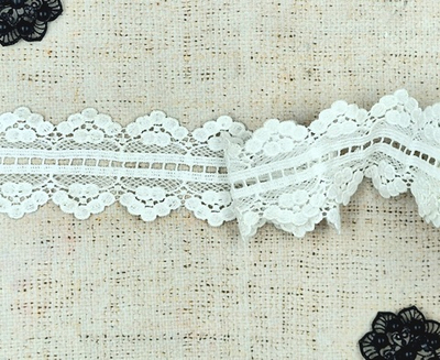 Кружево плетеное, ш. 5,5 см, молочный