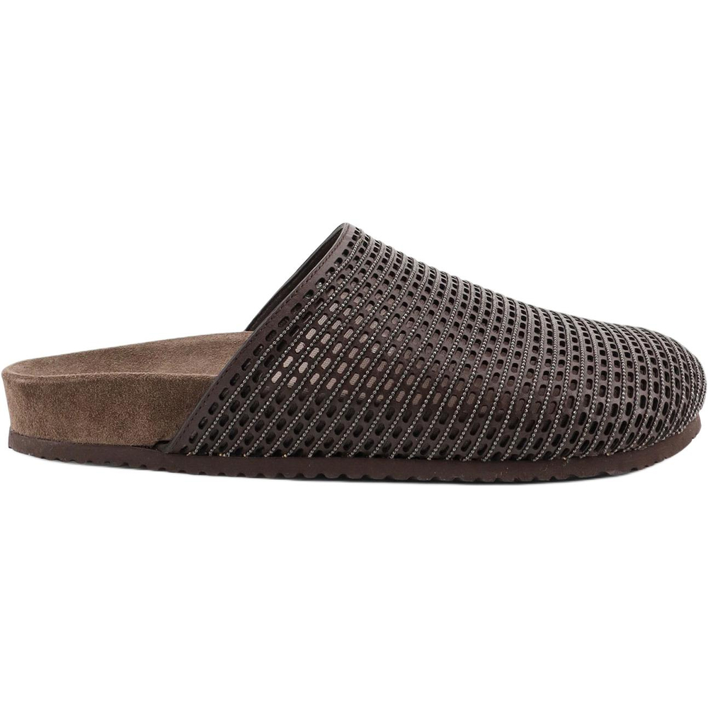 Brunello Cucinelli Closed Toe Slippers Women"s Dark Brown