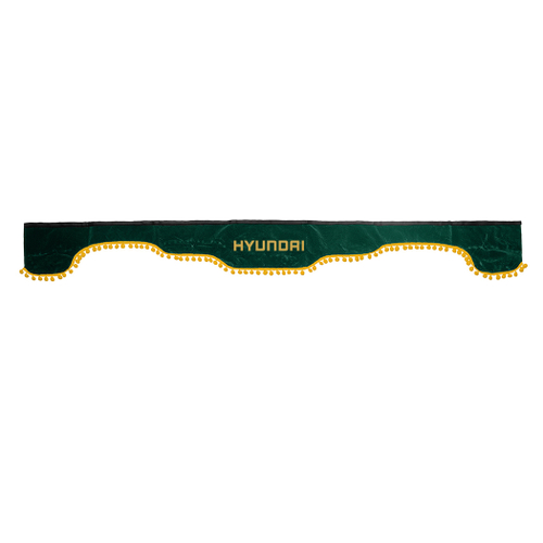 Ламбрекен HYUNDAI (флок, зеленый, желтые шарики) 230см