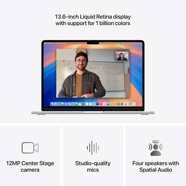 Ноутбук Apple MacBook Air 15 2025 Z1H0000BG (M4 10-Core, GPU 10-Core, 32 ГБ , 1 ТБ ), серебристый