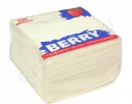 Салфетки BERRY 100л белые