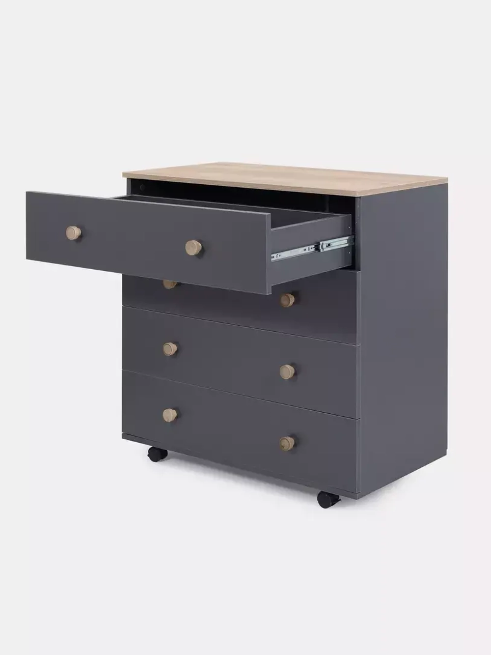 Комод RANT "ELSA PRO" с органайзером 80 см. 4 ящика (арт.125) Moon Grey