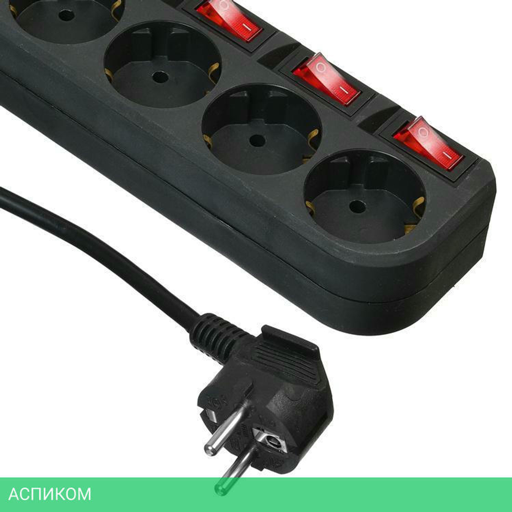 Сетевой фильтр Buro 500SH-3-SW-B черный