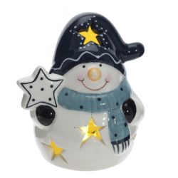 GAEM Фигурка декоративная "Снеговик" с подсветкой (LR44x2), L8 W6,5 H9,5 см