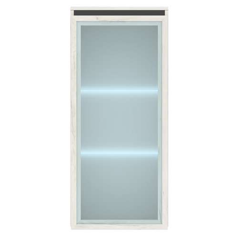 Пенал навесной 1В "ГРЕТТА" Дуб Крафт белый - Антрацит