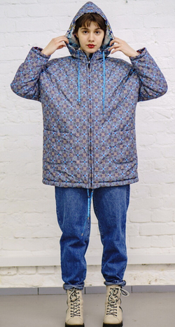 Двусторонняя куртка "Москва Кандинского", по мотивам живописи Василия Кандинского ("Москва. Красная площадь." 1916 г)