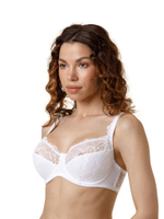 Бюстгальтер со сшивной чашкой из эластичного кружева (Размер: 80B) (Цвет: пудровый)