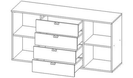 Комод комбинированный Омега