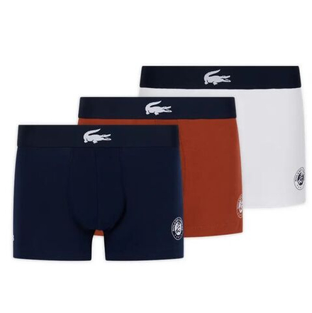 Боксерки теннисные Lacoste Roland Garros Edition Cotton Trunks 3P - multicolor