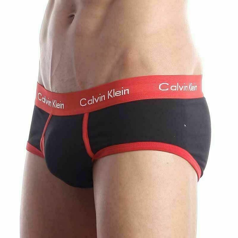 Мужские трусы брифы Calvin Klein 365 Black Red Brief