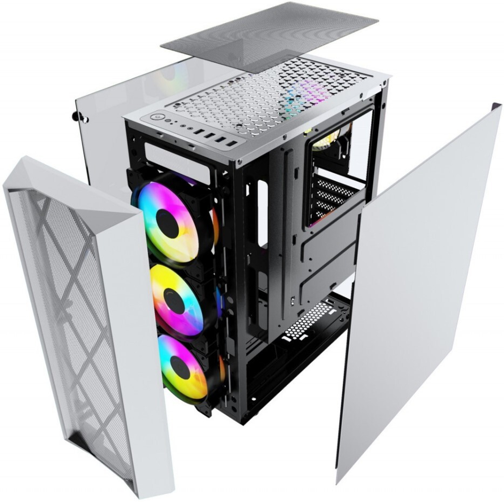 Корпус ATX Powercase Rhombus X4 White