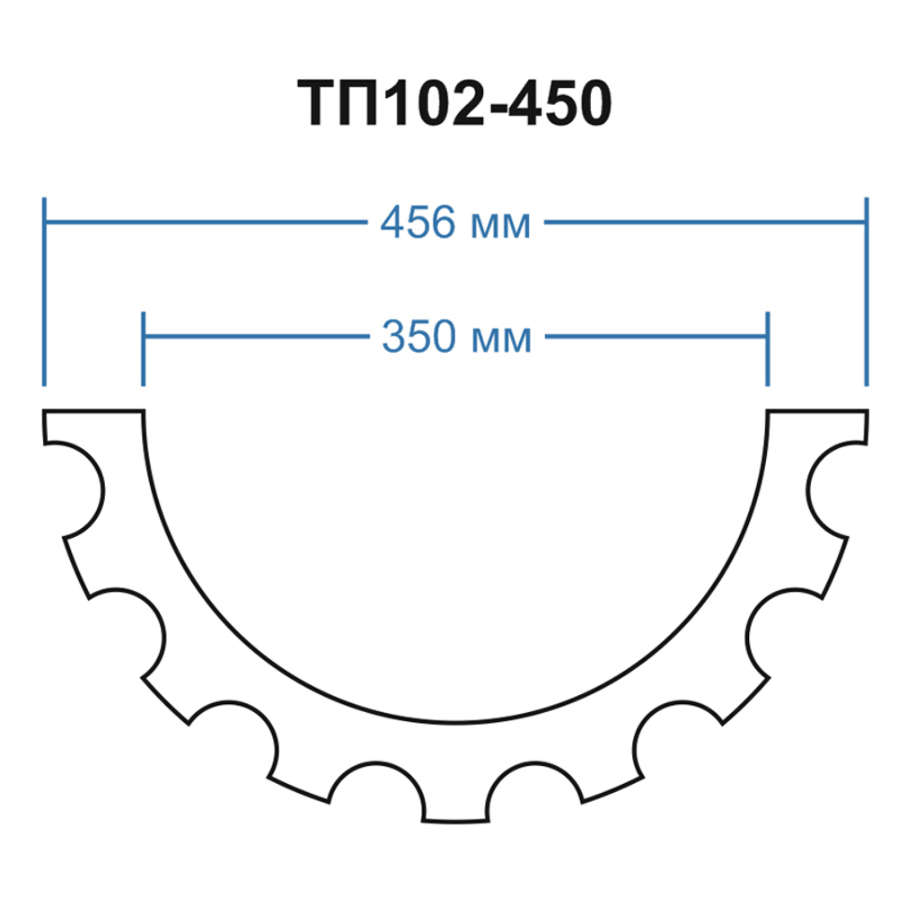 ТП102-450 тело полуколонны (d350 D456 h2000мм), шт