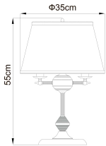 Декоративная настольная лампа Arte Lamp ALICE A3579LT-3AB