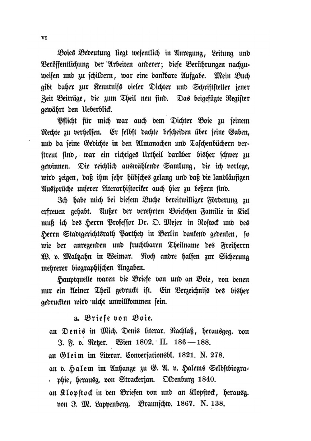 Heinrich Christian Boie. Beitrag Zur Geschichte Der Deutschen Literatur Im Achtzehnten Jahrhundert | Karl Weinhold
