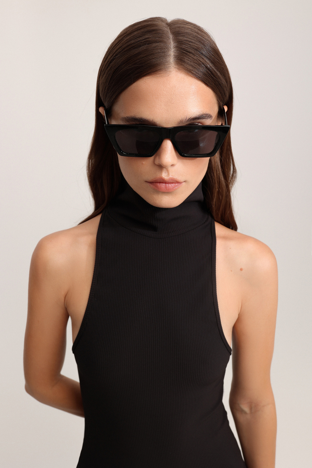 Топ без рукавов в рубчик